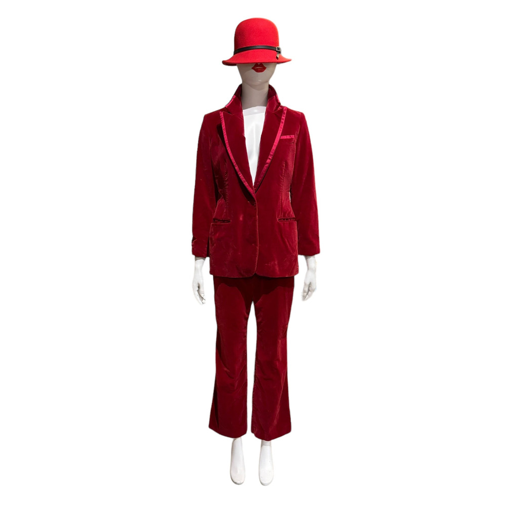 Red Velvet Suit FW 1996 Tom Ford for Gucci
